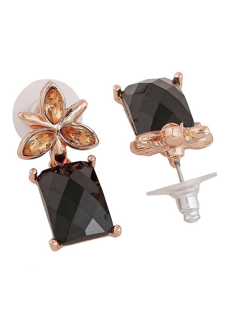 Rose Gold Studded Gold Plated Earrings