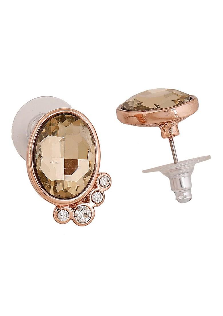 Rose Gold Studded Gold Plated Earrings