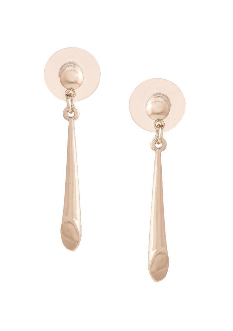 Silver Teardrop Shaped Rhodium Plated Earrings