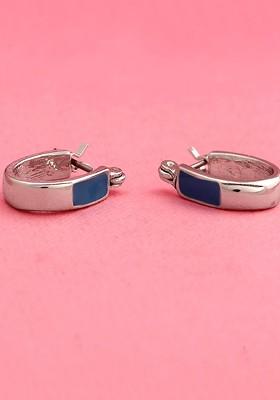 Silver Solid Rhodium Plated Earrings