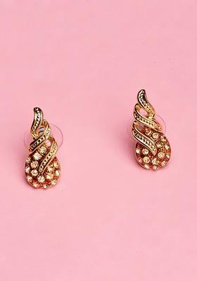 Gold Teardrop Shaped Jewellery Earrings