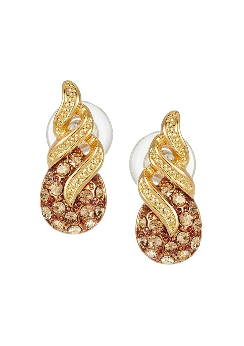 Gold Teardrop Shaped Jewellery Earrings