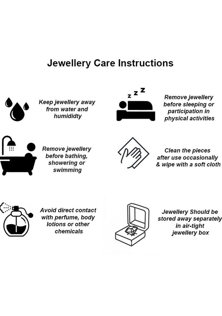 White Solid Gold Plated Earrings