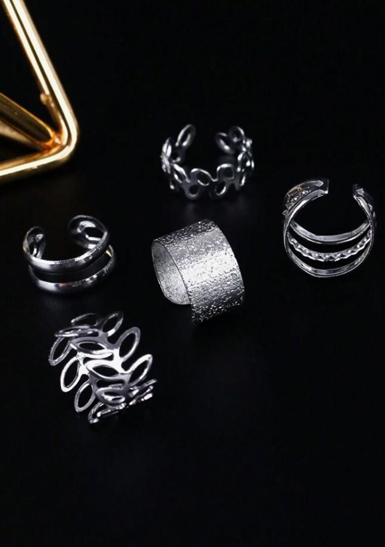 Silver Leaf Rhodium Plated Earrings