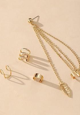 Gold Leaf Jewellery Earrings