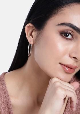 Silver Solid Rhodium Plated Earrings