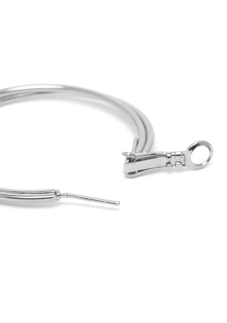 Silver Solid Rhodium Plated Earrings