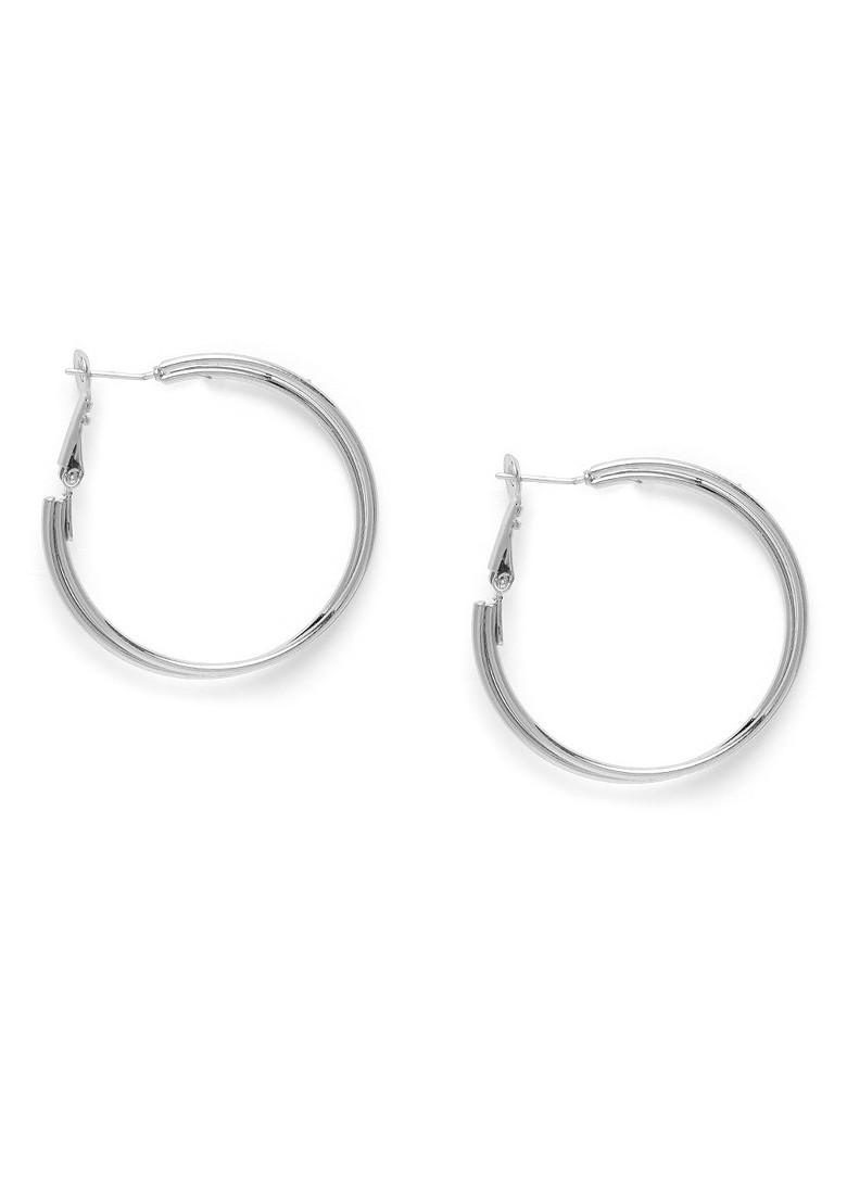 Silver Solid Rhodium Plated Earrings