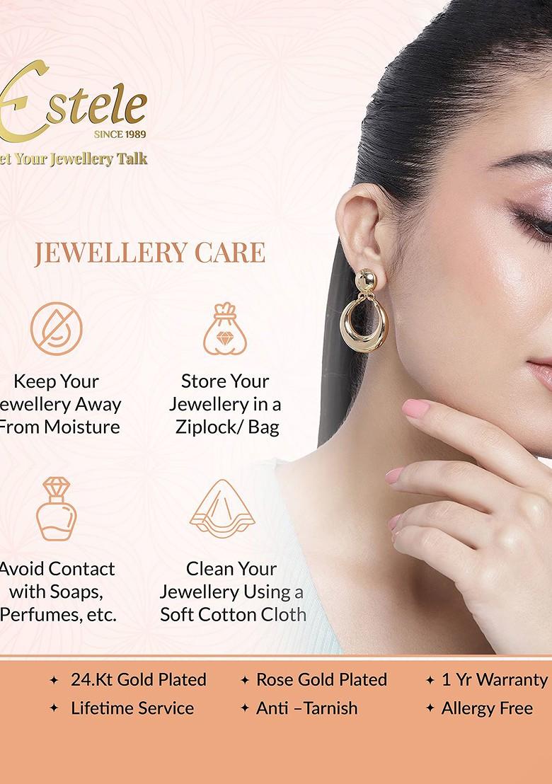 Silver Leaf Rhodium Plated Earrings