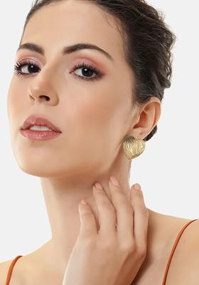 Gold Heart Shaped Gold Plated Earrings