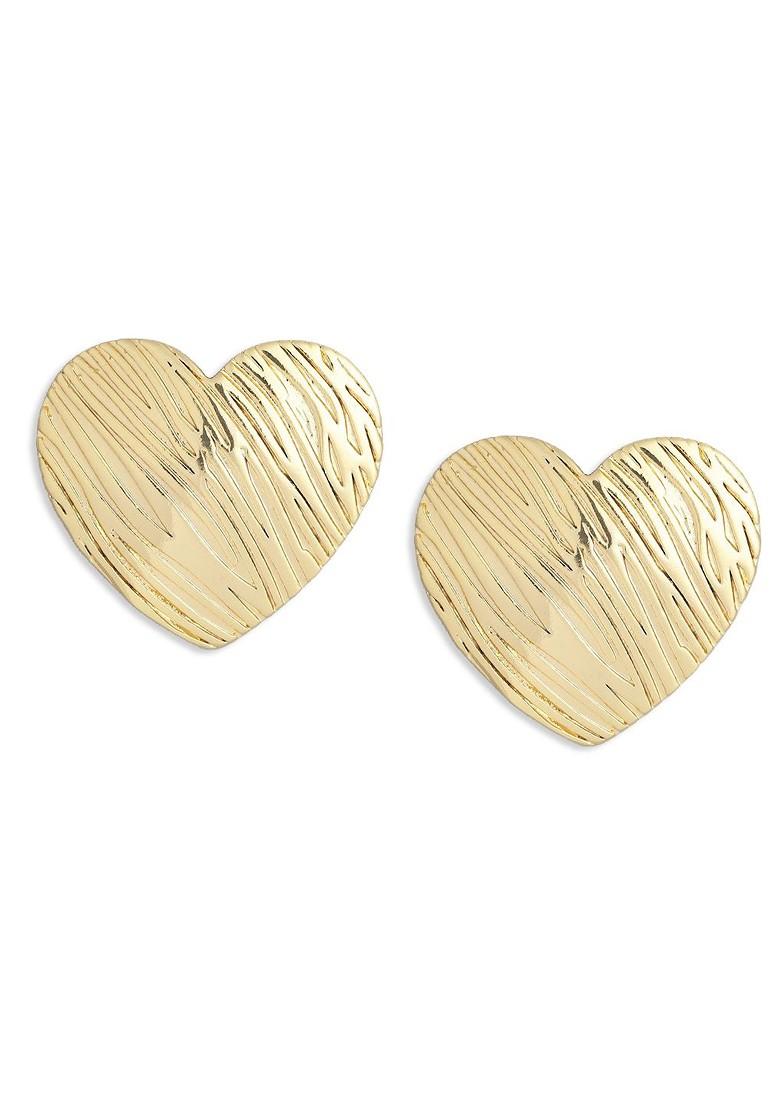 Gold Heart Shaped Gold Plated Earrings