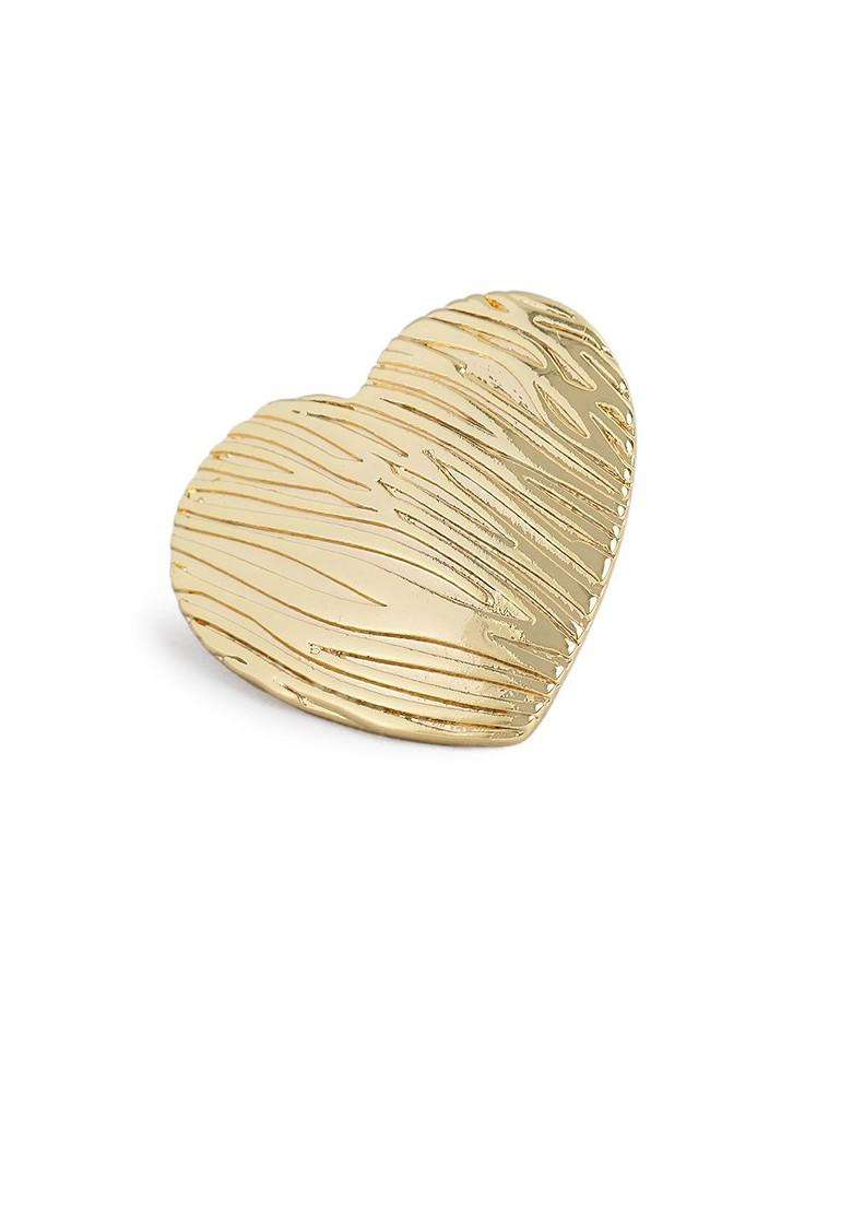 Gold Heart Shaped Gold Plated Earrings