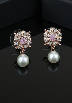 Gold Teardrop Shaped Gold Plated Earrings