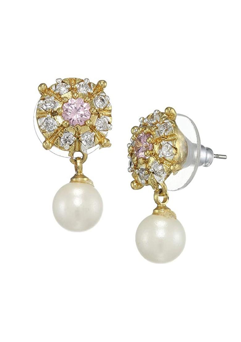 Gold Teardrop Shaped Gold Plated Earrings