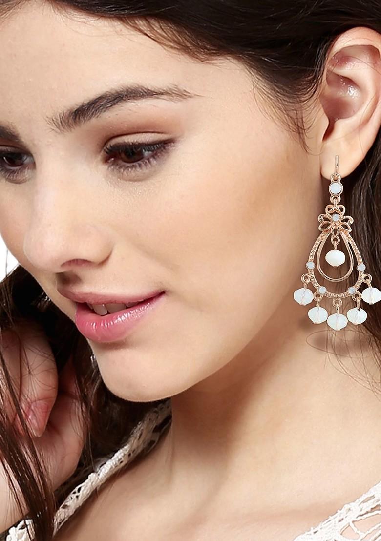 Gold Teardrop Shaped Gold Plated Earrings