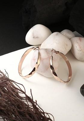 Gold Plain  Gold Toned Earrings