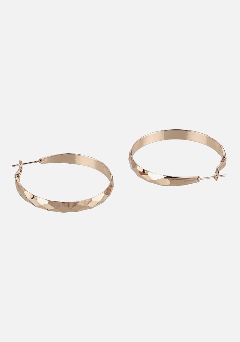 Gold Plain  Gold Toned Earrings