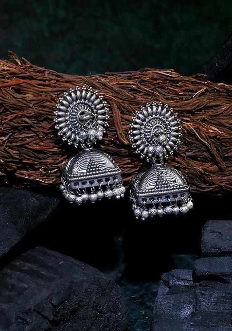 Silver Plain Silver Plated  Earrings