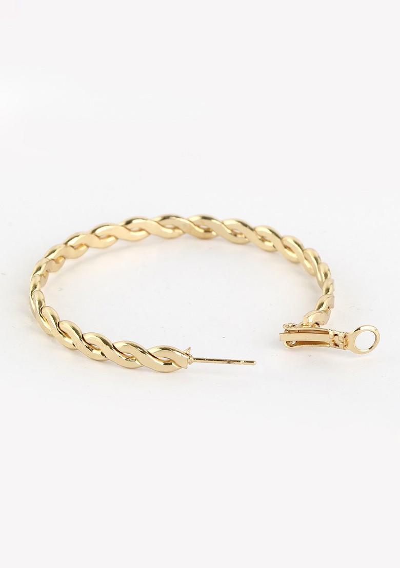 Gold Plain Gold Plated Earrings