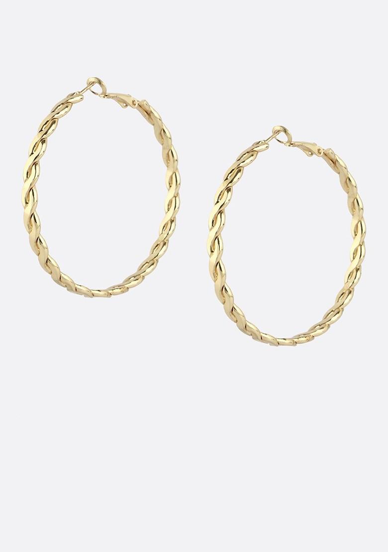 Gold Plain Gold Plated Earrings