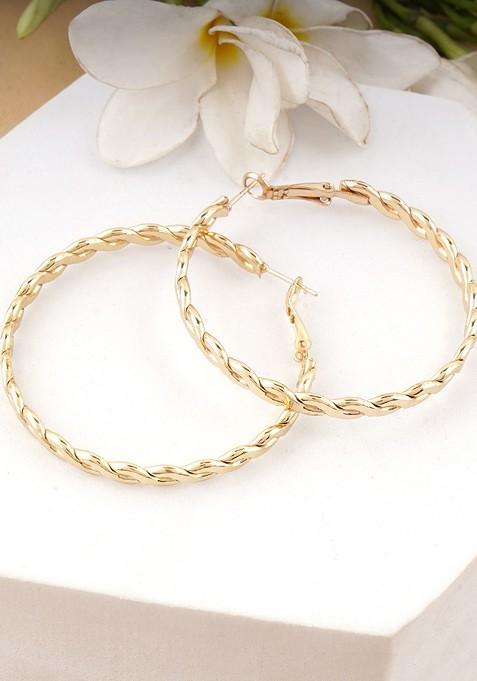 Gold Plain Gold Plated Earrings