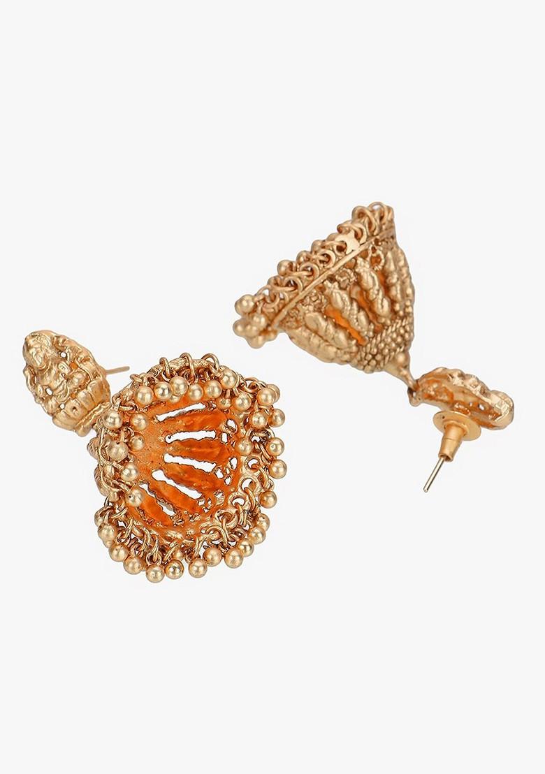 Gold Plain Gold Plated Earrings