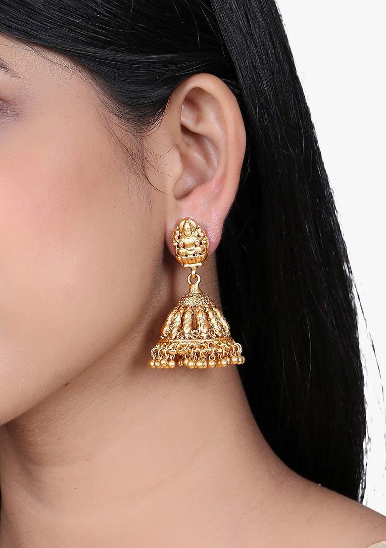Gold Plain Gold Plated Earrings
