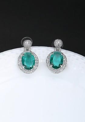 Silver Plain Rhodium Plated Earrings