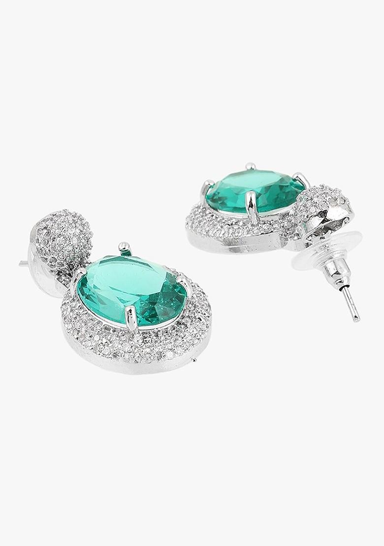 Silver Plain Rhodium Plated Earrings