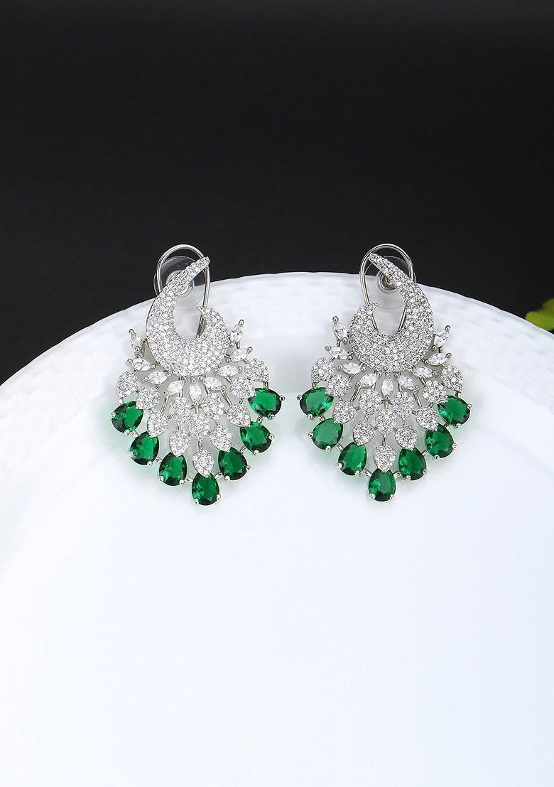 Silver Plain Rhodium Plated Earrings