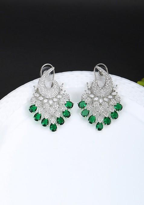 Silver Plain Rhodium Plated Earrings