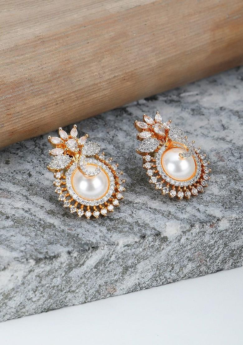 Gold Plain Gold Plated Earrings