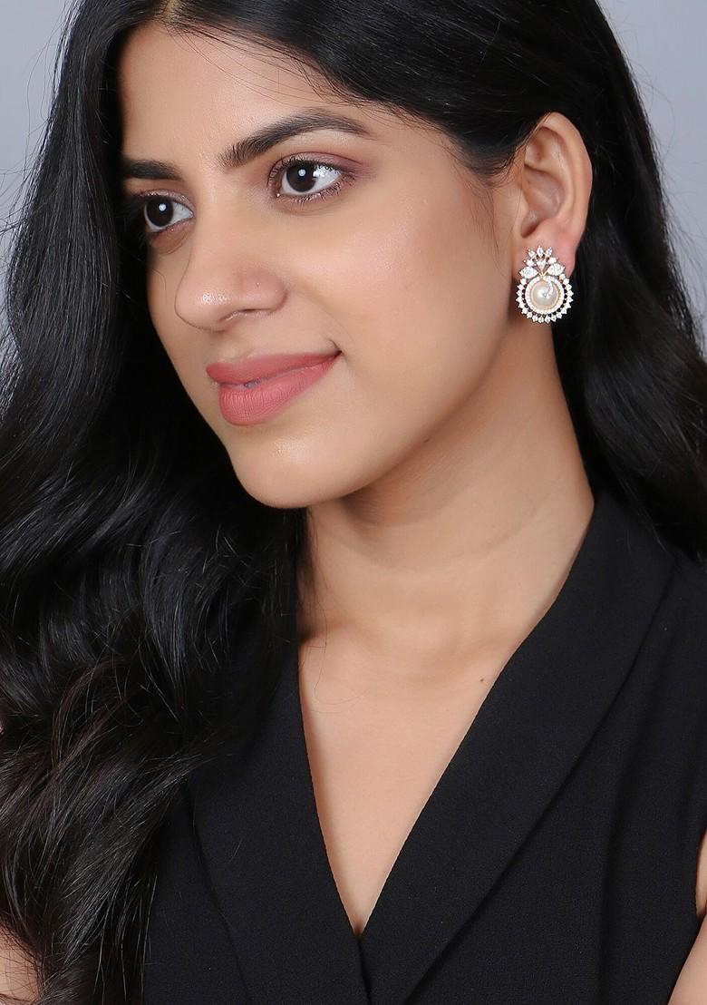 Gold Plain Gold Plated Earrings