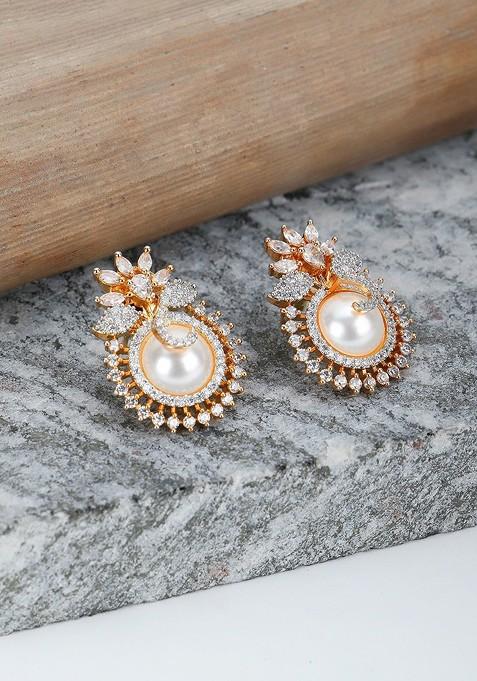 Gold Plain Gold Plated Earrings