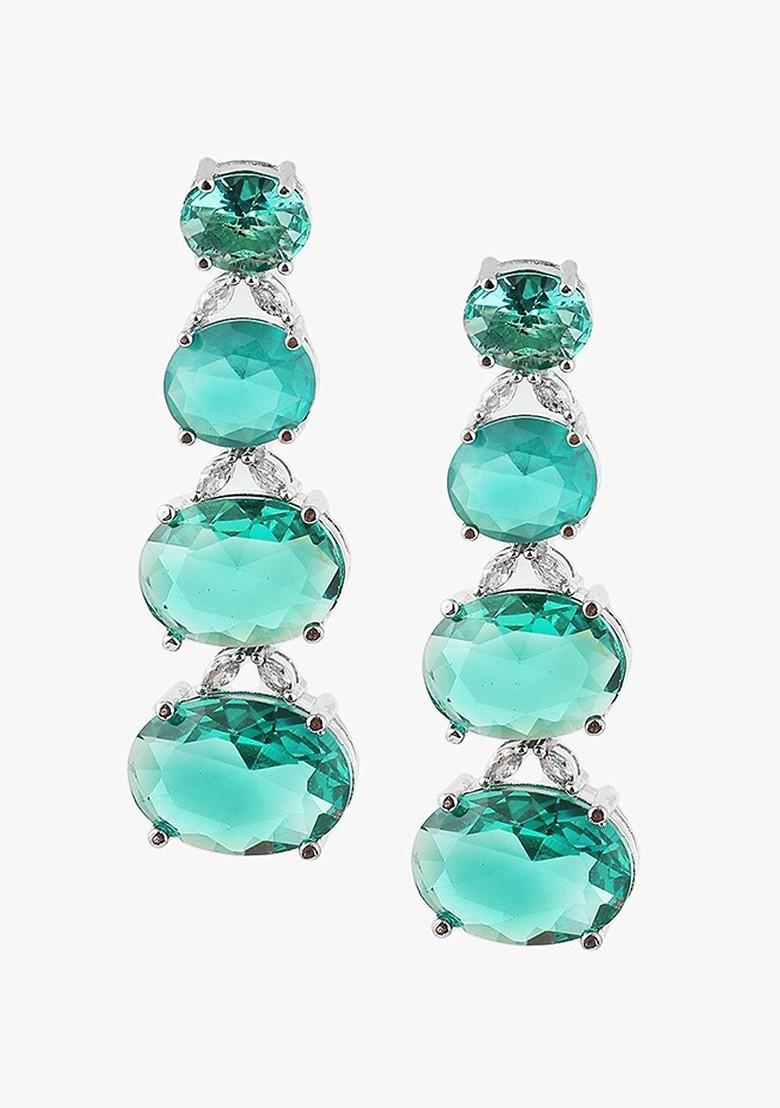 Silver Plain Rhodium Plated Earrings