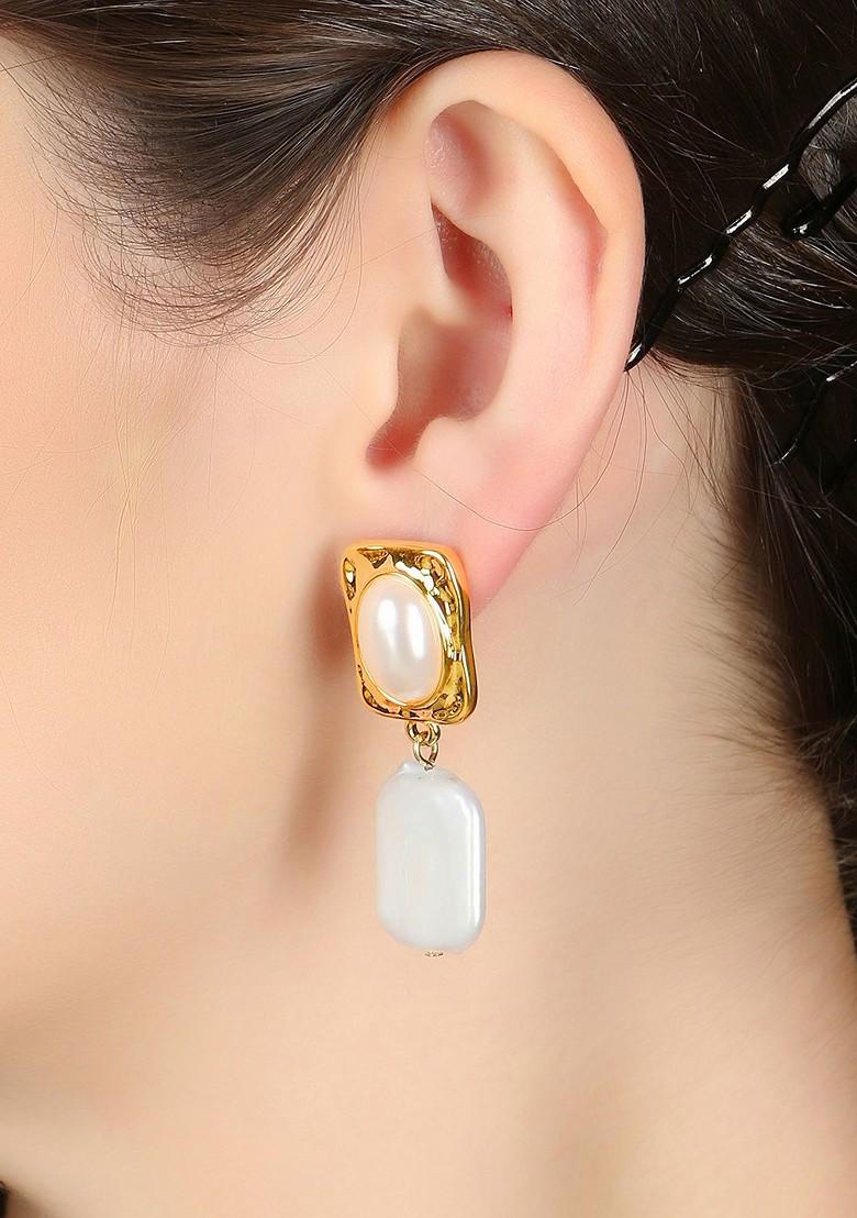Gold Plain Gold Plated Earrings