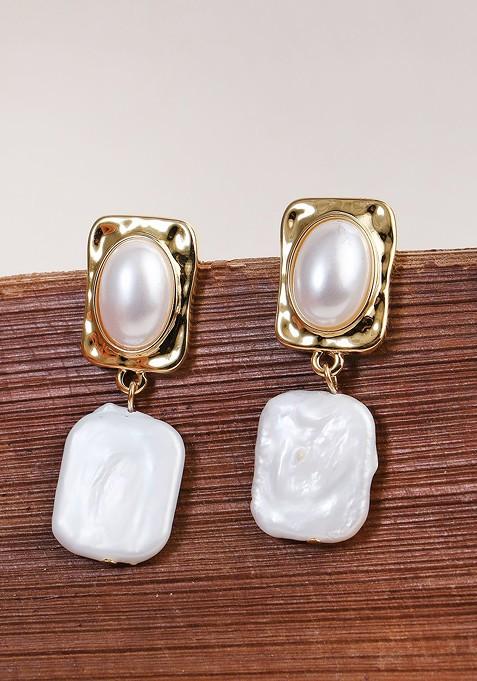 Gold Plain Gold Plated Earrings