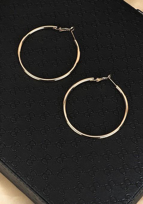 Gold Plain Gold Plated Earrings
