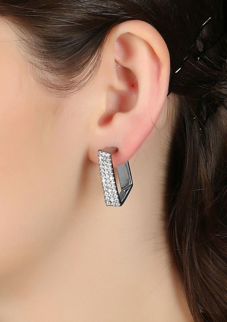 Silver Plain Silver Plated  Earrings