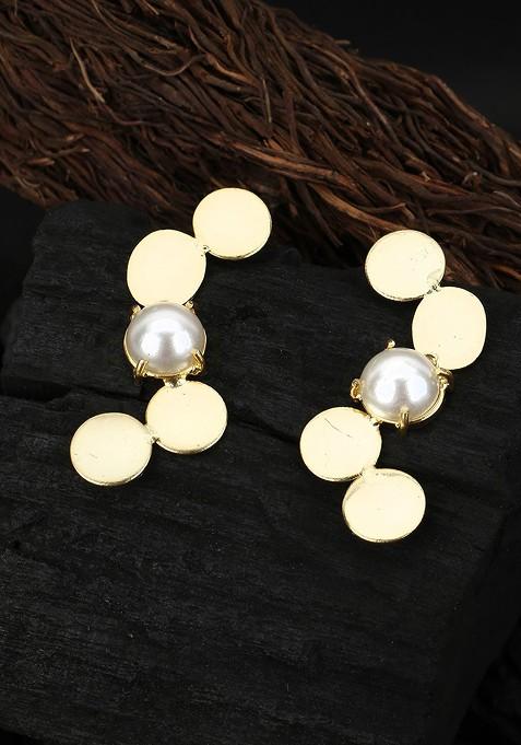 Gold Plain Gold Plated Earrings