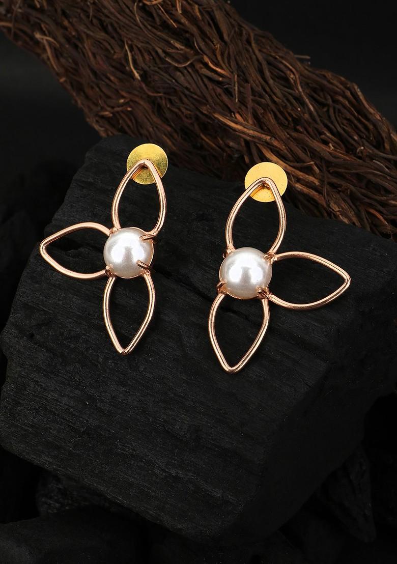 Gold Plain Gold Plated Earrings