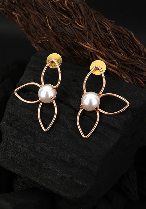 Gold Plain Gold Plated Earrings