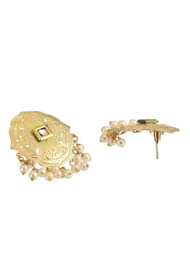 Gold Plain Gold Plated Earrings