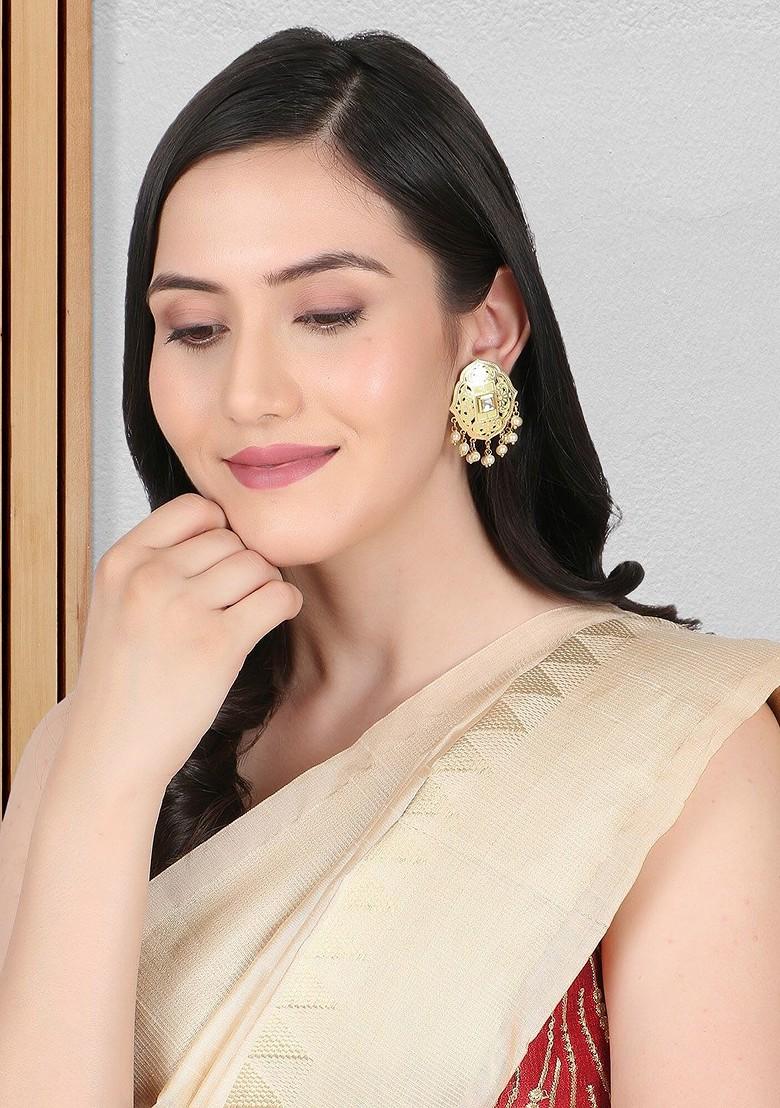 Gold Plain Gold Plated Earrings