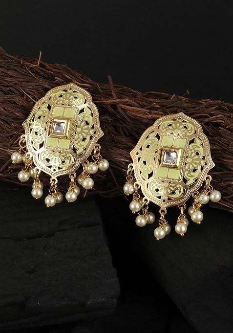 Gold Plain Gold Plated Earrings
