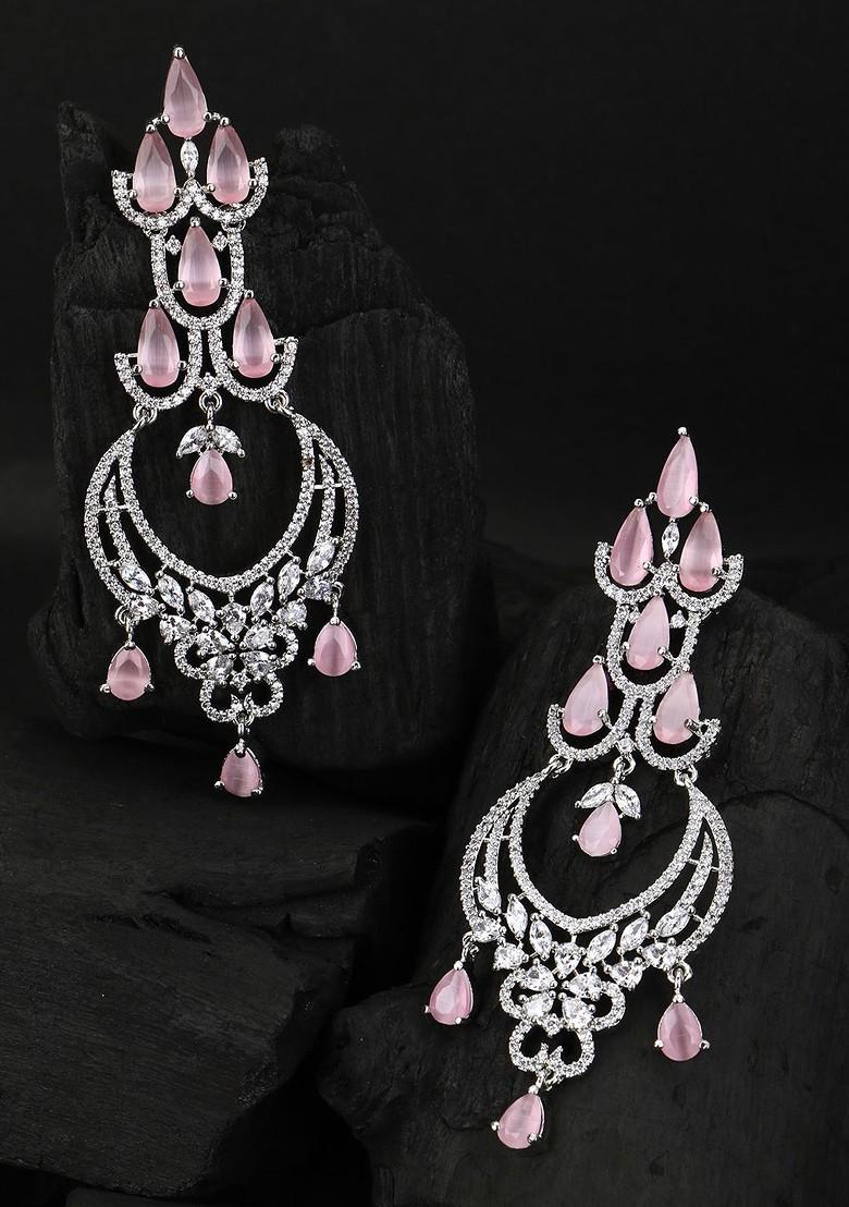 Silver Plain Rhodium Plated Earrings