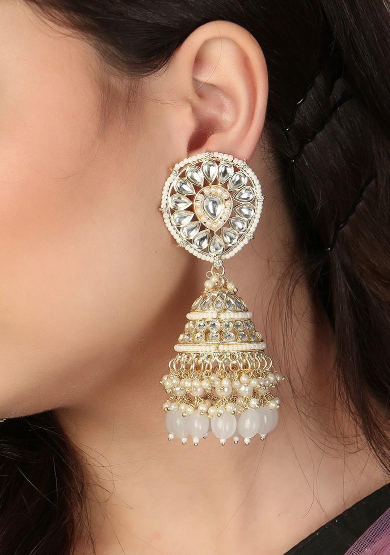 Gold Dome Shaped Gold Plated Earrings