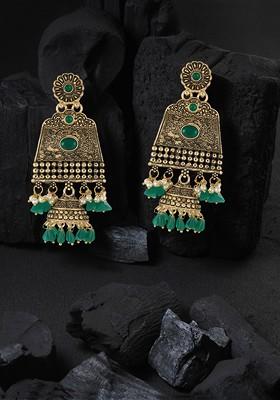 Gold Plain  Gold Toned Earrings