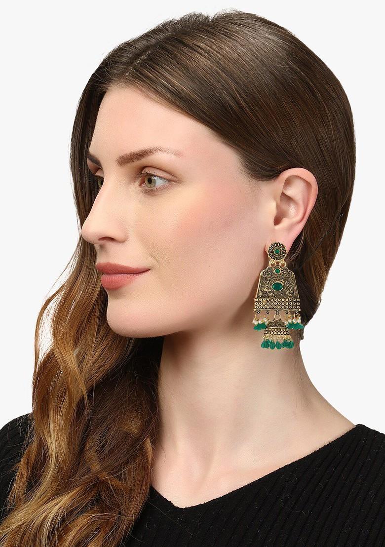 Gold Plain  Gold Toned Earrings