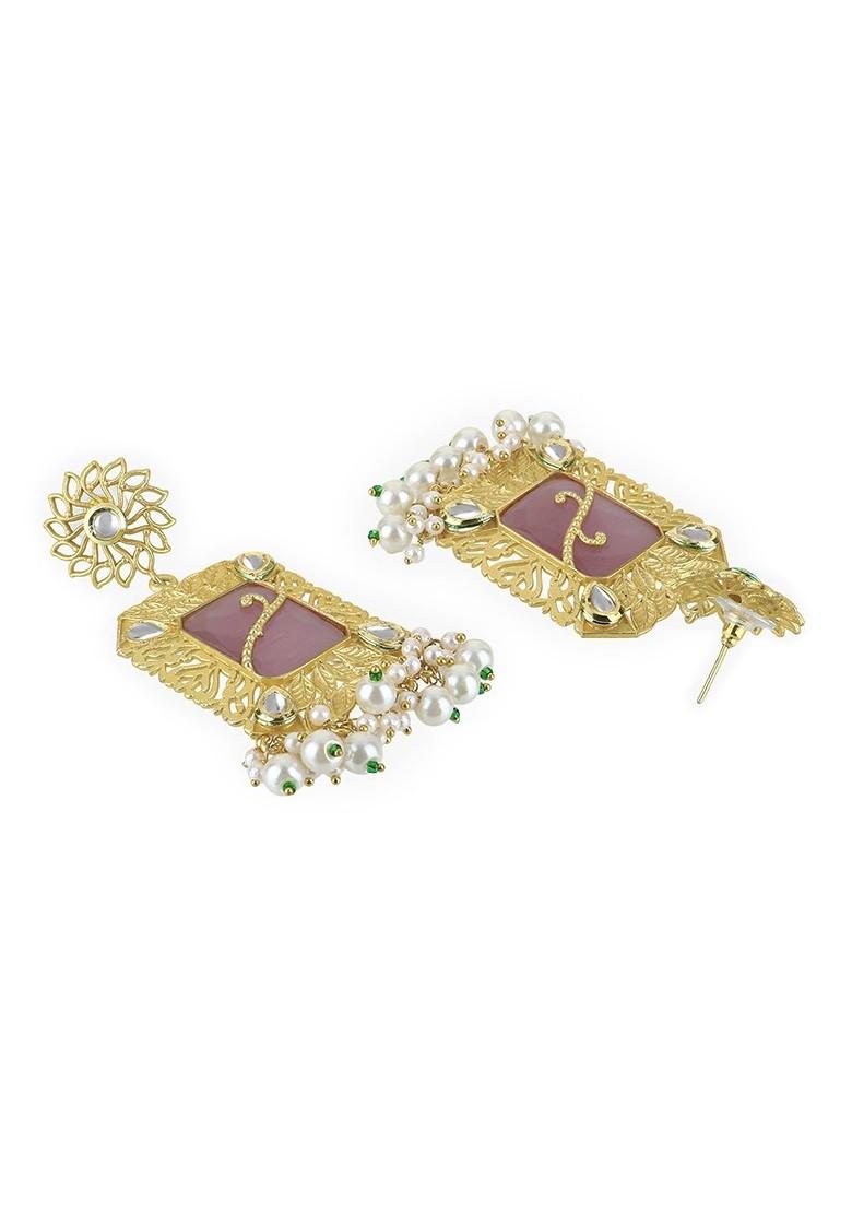 Gold Floral Stud  Gold Toned Earrings